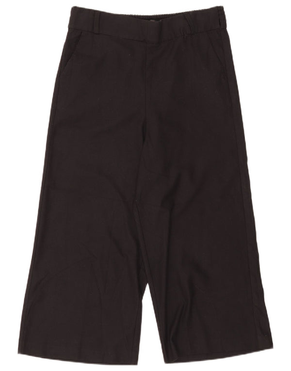 Zara Pantalon Capri Femme Large W30 L20 Noir