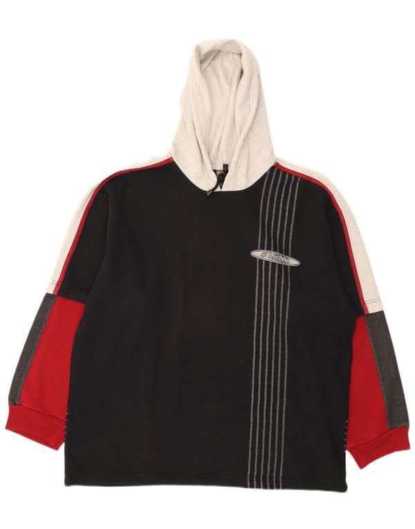 Lotto Pull à capuche graphique pour homme UK 44/46 2XL Noir Colourblock Sports