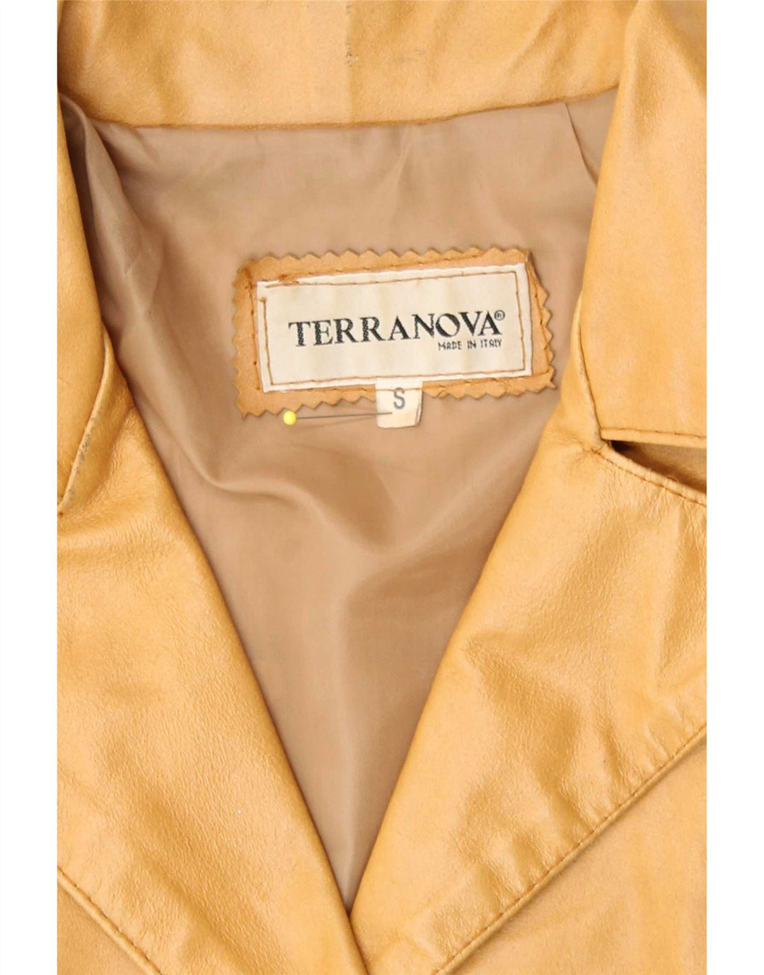 Terranova Manteau en cuir pour femme UK 10 Petit cuir beige