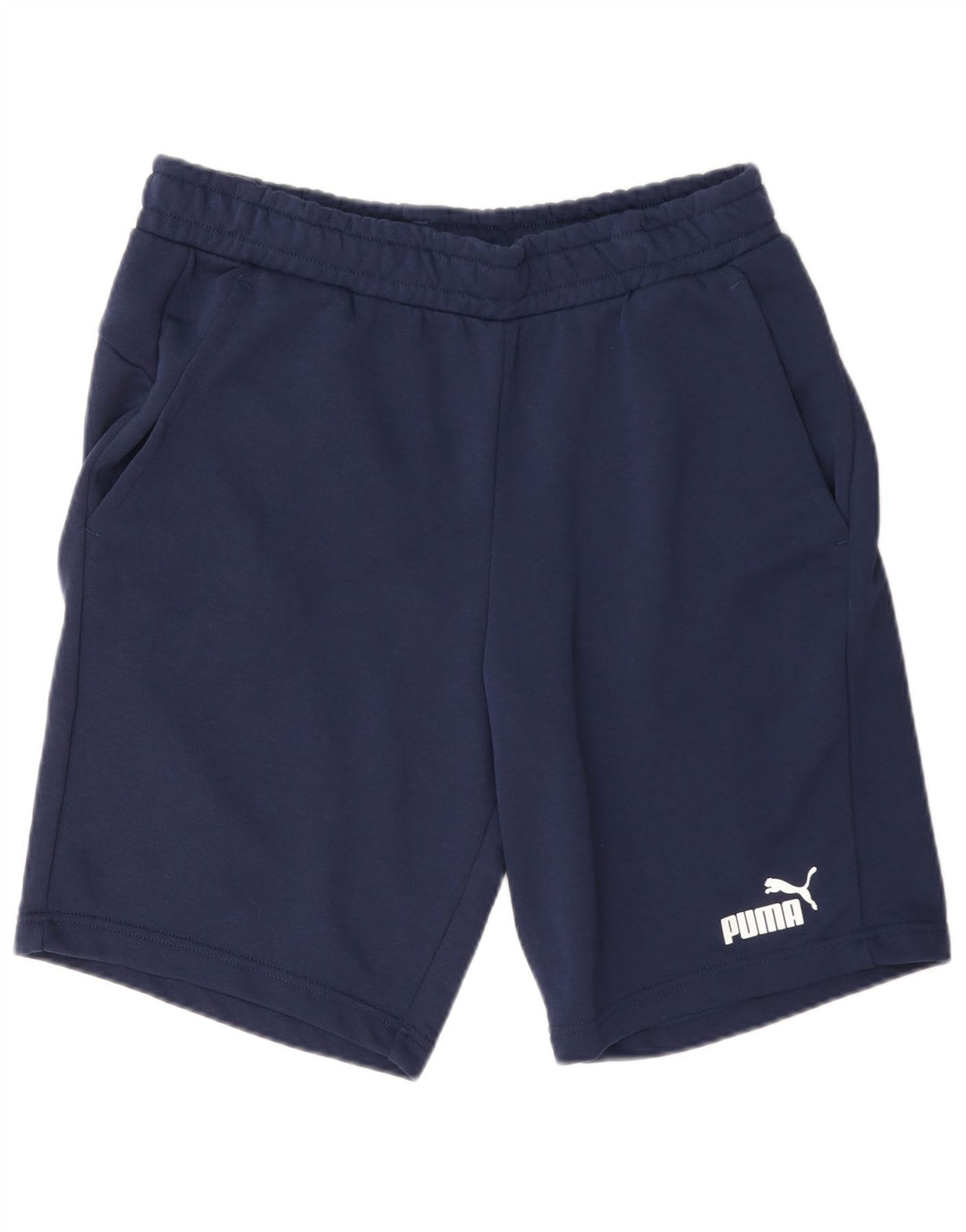 Puma Short de sport pour homme en coton bleu marine Taille L
