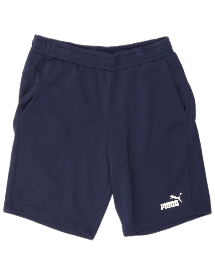 Puma Short de sport pour homme en coton bleu marine Taille L