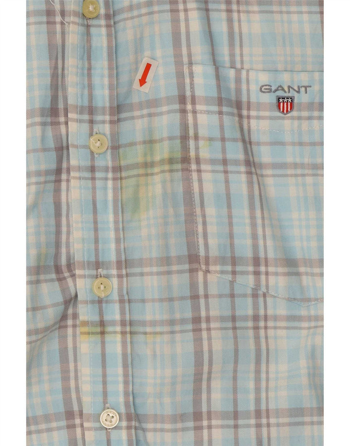 Gant Chemise Homme Taille 36/38 15 1/2 Carreaux Bleu Moyen