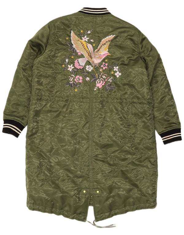 Gap Manteau matelassé surdimensionné pour femme UK 16 Large Vert Polyester
