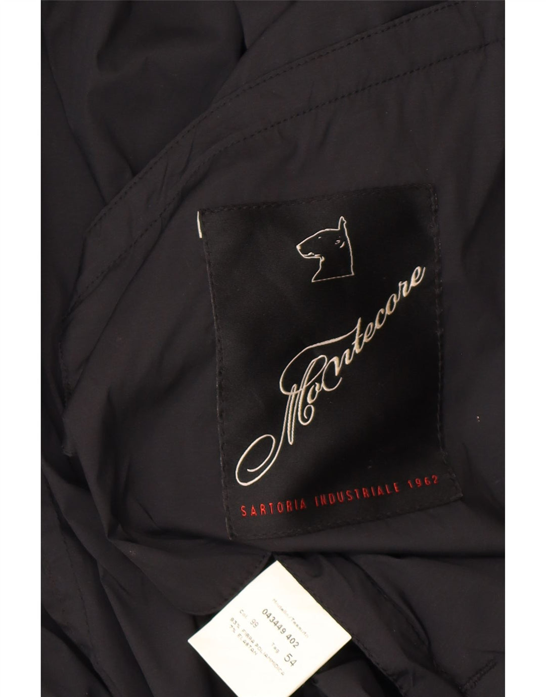 MONTECORE Veste Bomber Homme IT 54 2XL Noir Polyamide