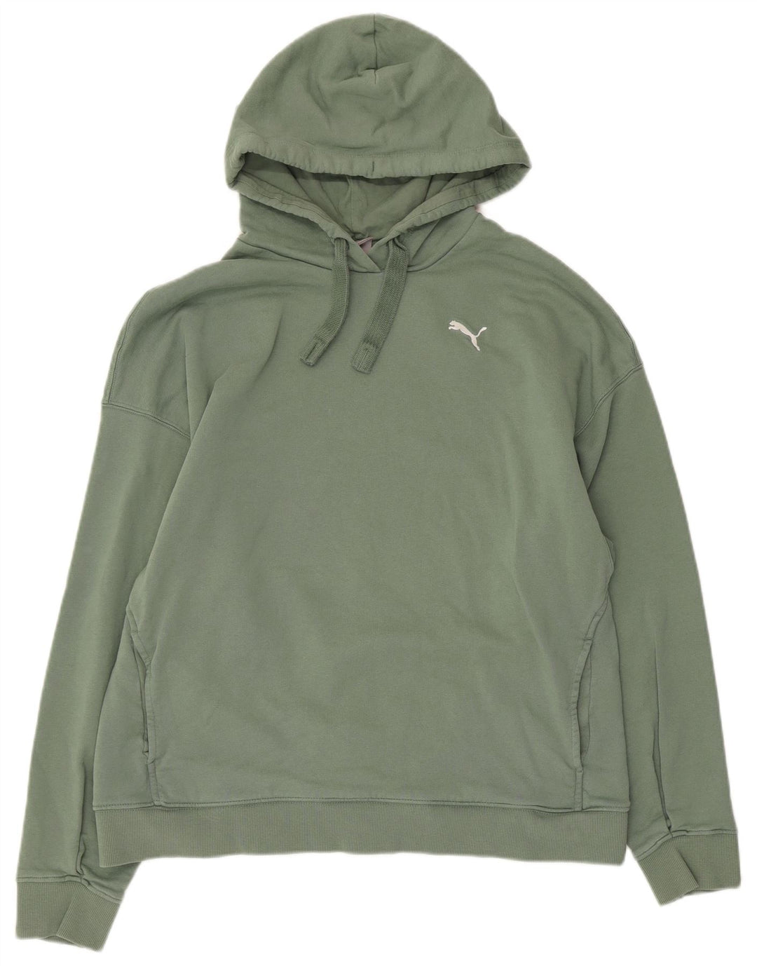 Puma Pull à capuche pour femme UK 16 Large Vert Coton