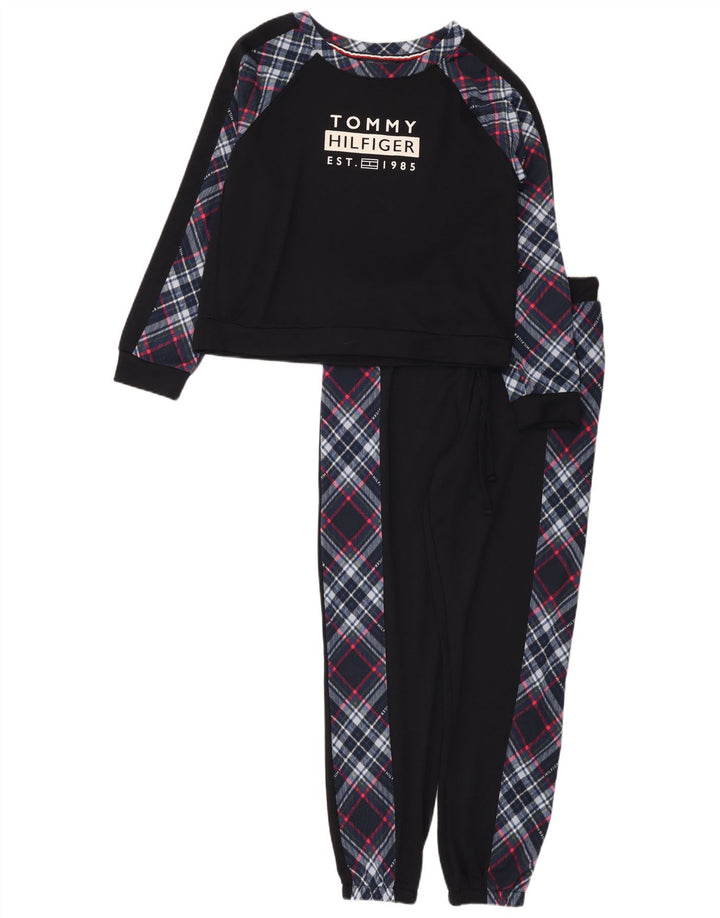 Tommy Hilfiger Survêtement graphique complet pour femme UK 14 Bleu marine moyen à carreaux