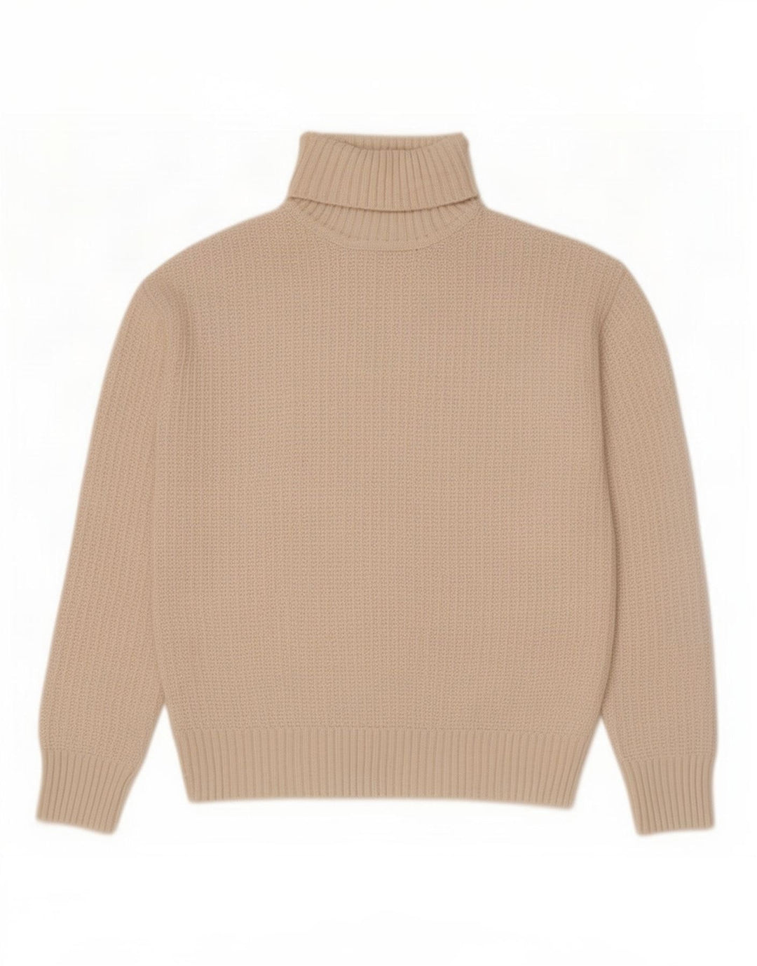 Marks & Spencer Pull col roulé pour femme UK 10 Petit Polyester Beige