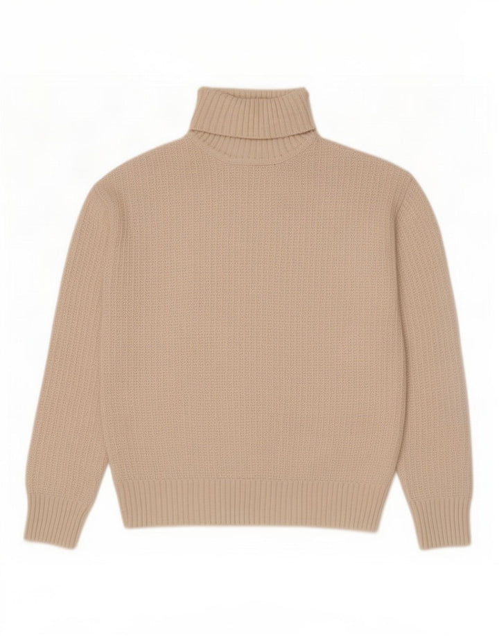Marks & Spencer Pull col roulé pour femme UK 10 Petit Polyester Beige