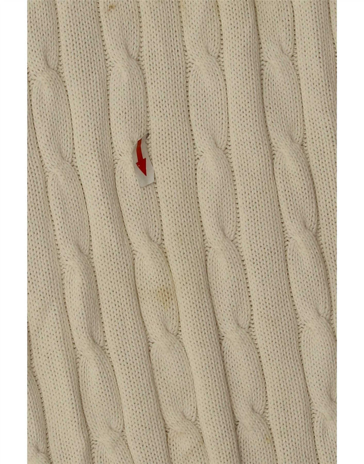 Tommy Hilfiger Pull à col zippé pour homme Grand coton blanc