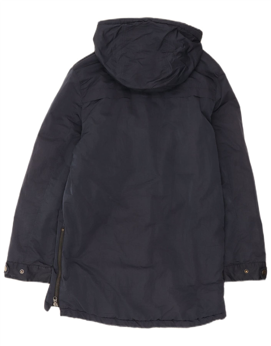 ZARA Parka à capuche pour garçon 11-12 ans en nylon bleu marine