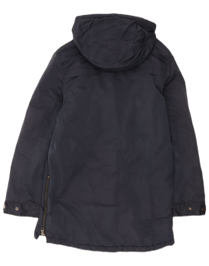 ZARA Parka à capuche pour garçon 11-12 ans en nylon bleu marine