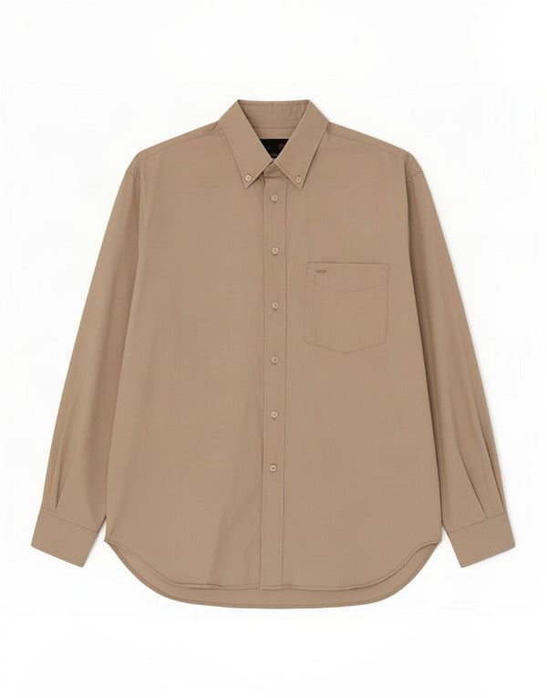 Chemise Homme Gas Large Coton Beige