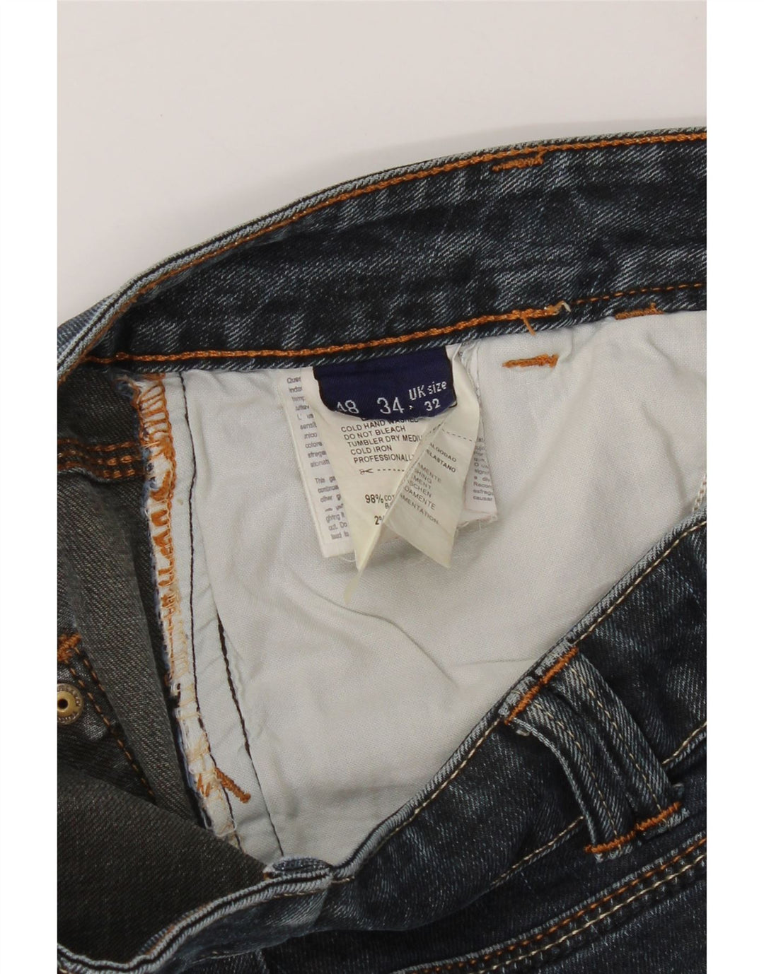 TRUSSARDI Womens Slim Jeans W32 L28 Blue Vintage Trussardi and Second-Hand Trussardi from Messina Hembry 