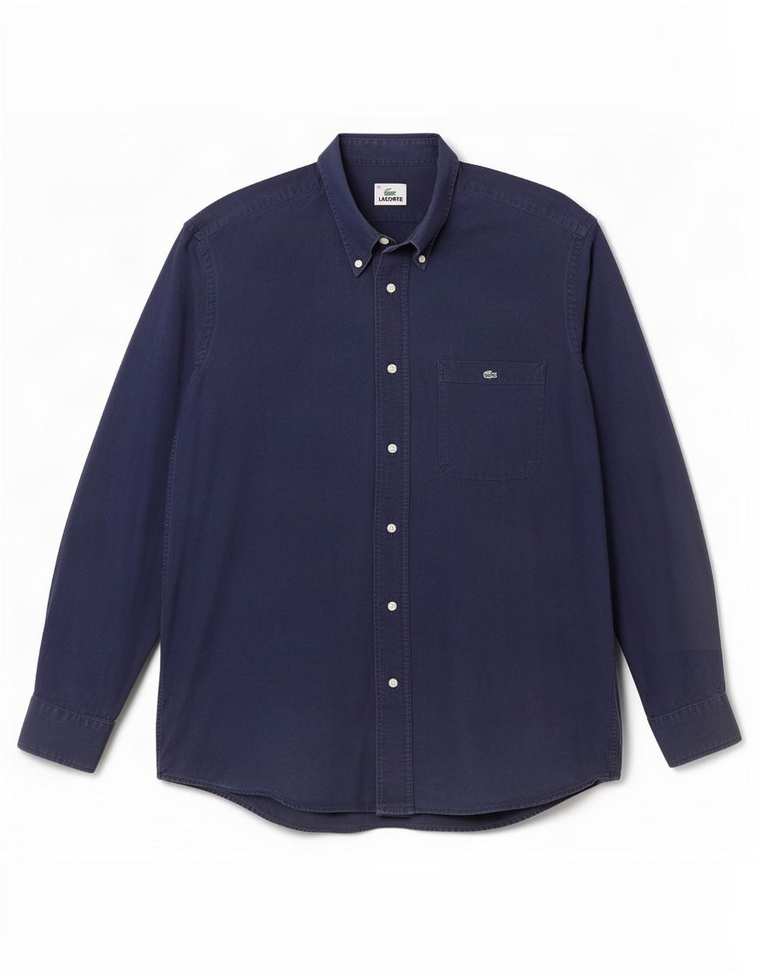 Lacoste Chemise Homme Taille 40 Coton Bleu Marine Moyen