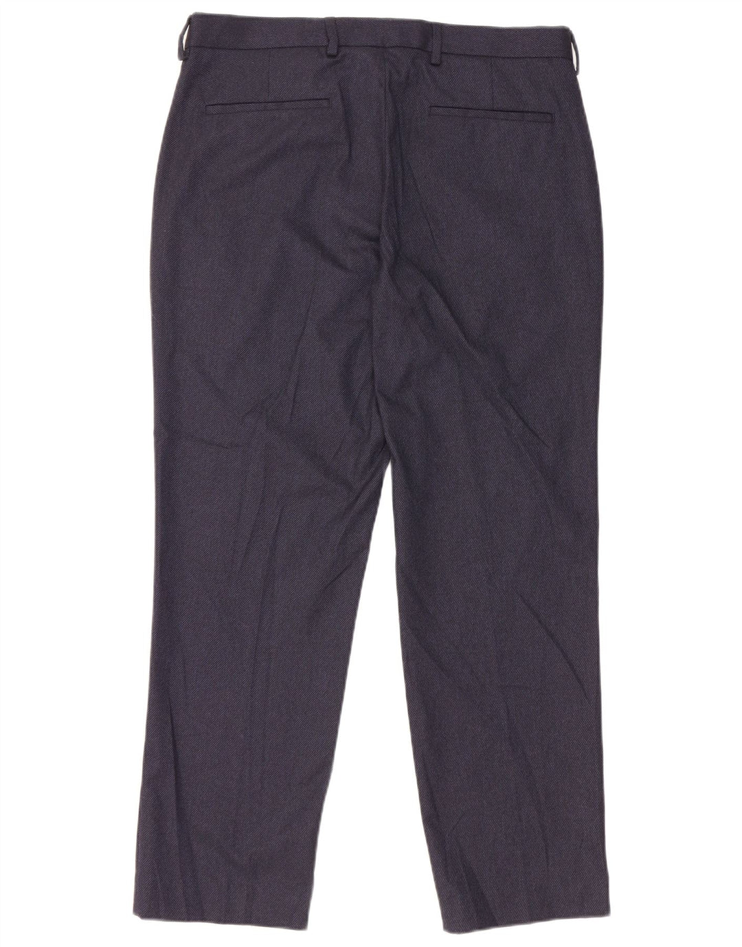 Marks & Spencer Pantalon de Costume Droit Homme W34 L29 Bleu Marine Polyester