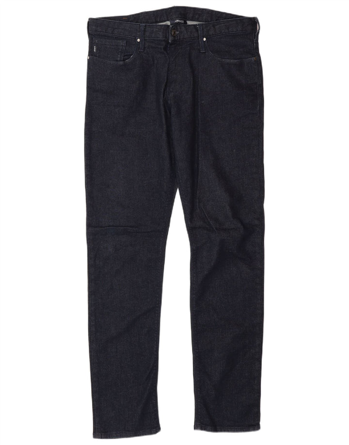 Armani Jeans Slim Homme W32 L32 Bleu Marine Coton