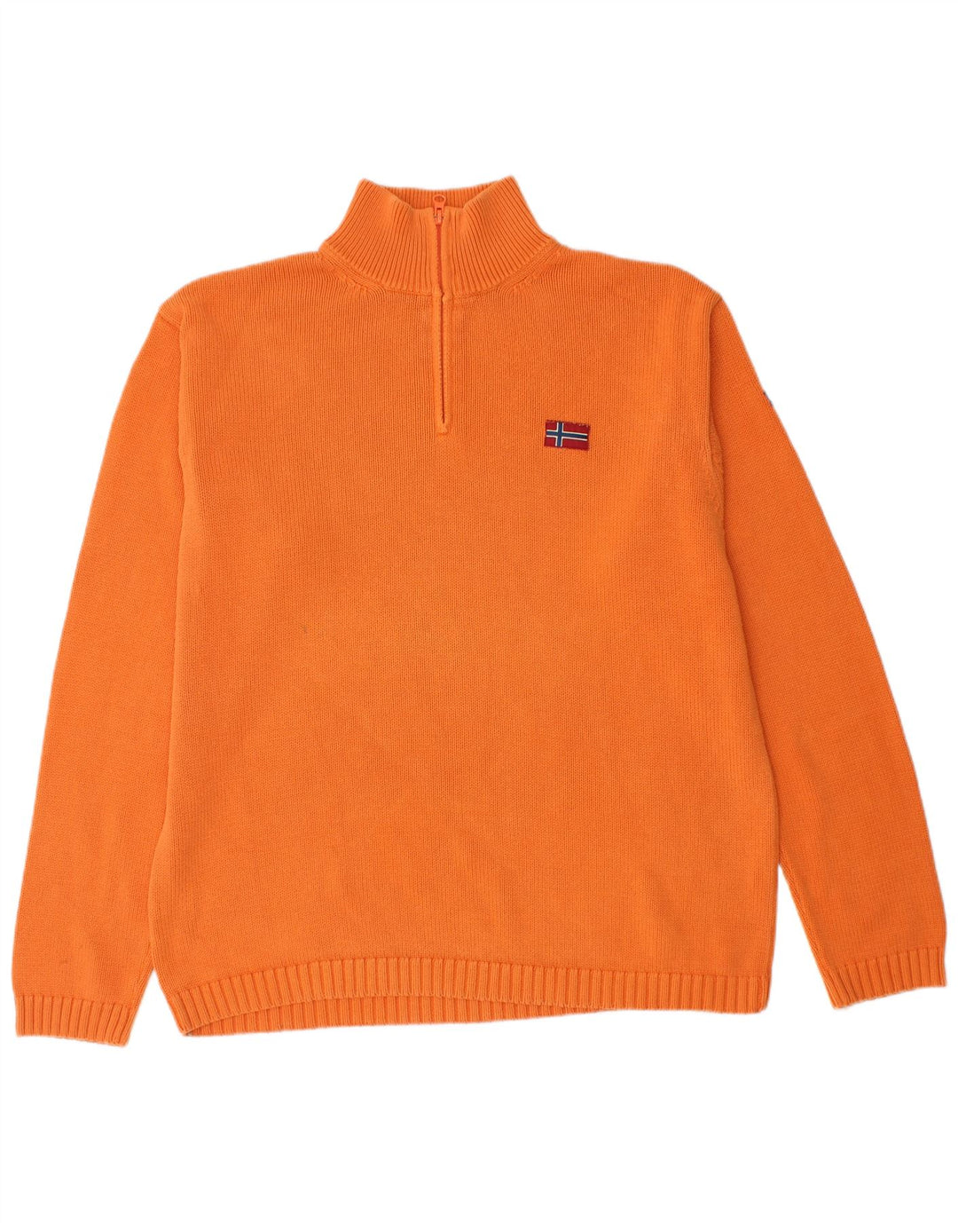 NAPAPIJRI Pull à col zippé géographique pour homme 2XL Orange Coton