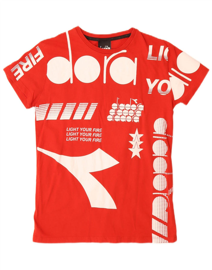 Diadora T-Shirt Graphique Garçon 13-14 Ans Rouge