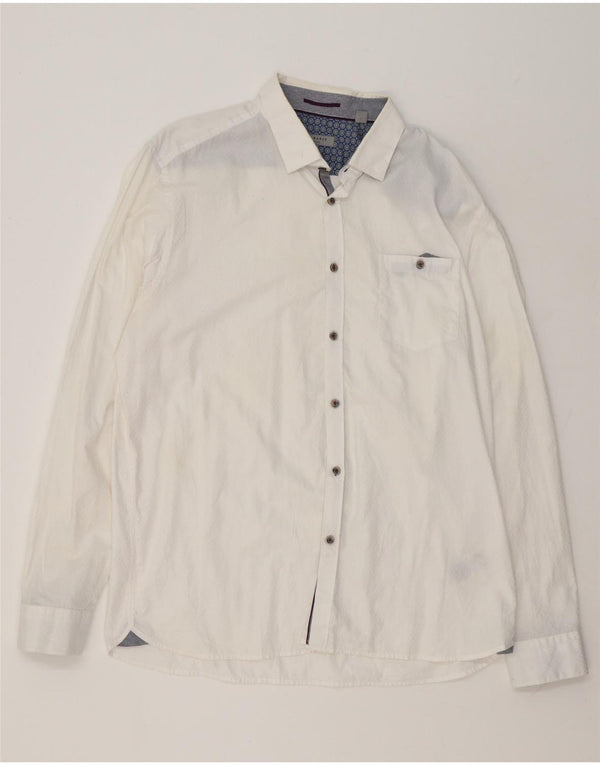 Ted Baker Chemise Homme Taille 6 2XL Coton Blanc