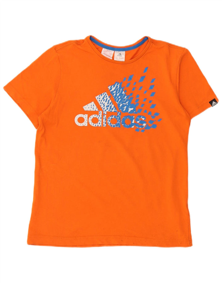 ADIDAS T-Shirt Graphique Garçon 13-14 ans Orange Coton