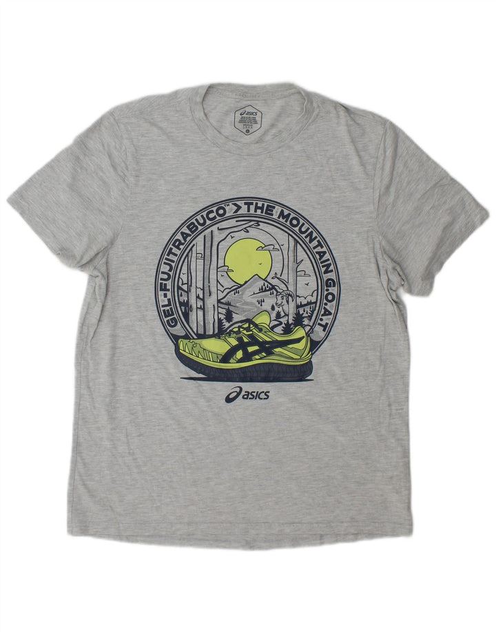 Asics T-Shirt Graphique Homme Grand Gris Coton