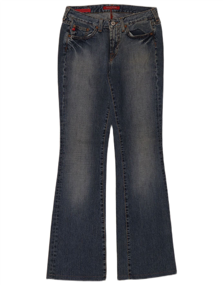 Guess Jean évasé Femme W26 L32 Bleu Coton