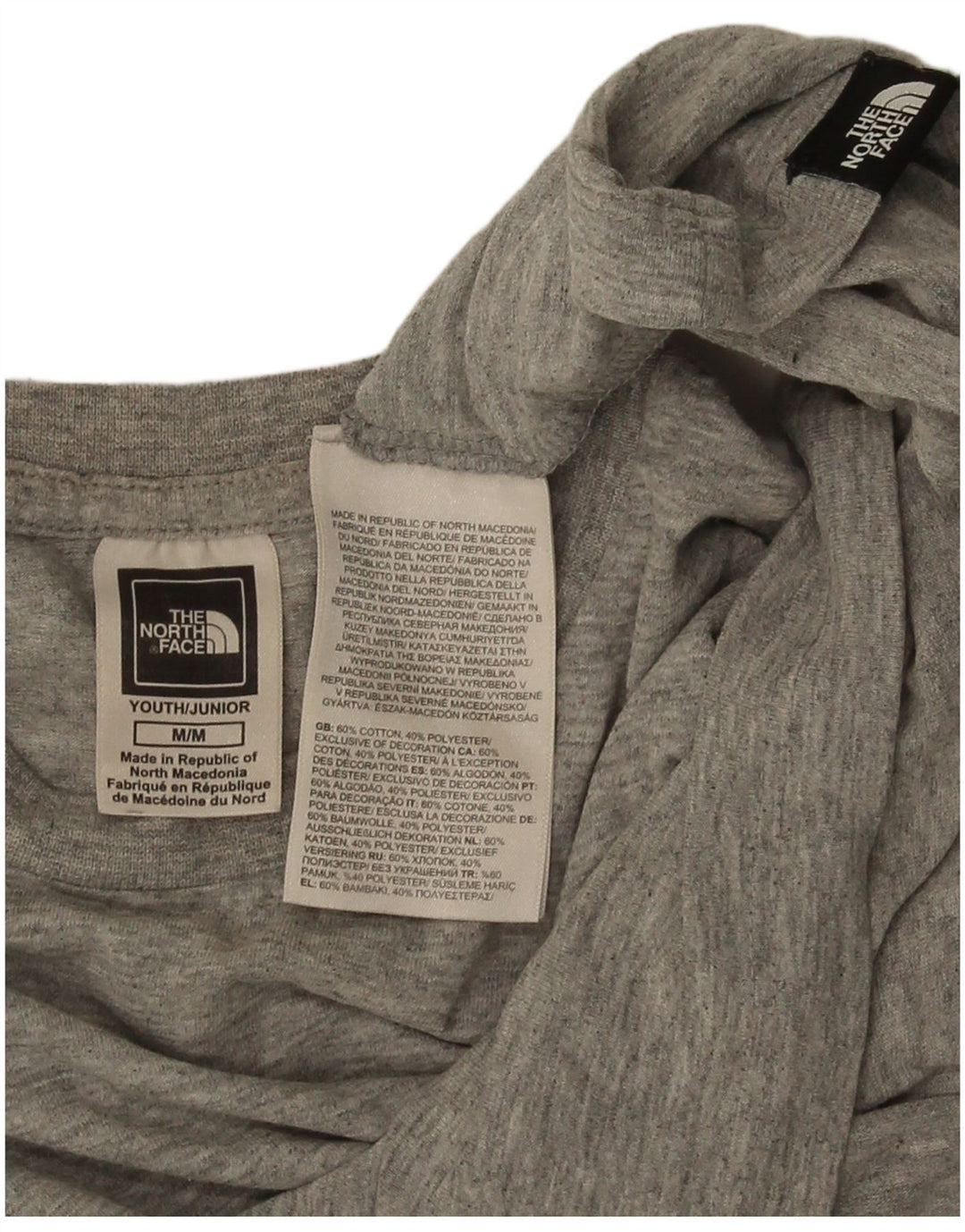 The North Face T-shirt graphique pour garçon 9-10 ans Gris moyen moucheté