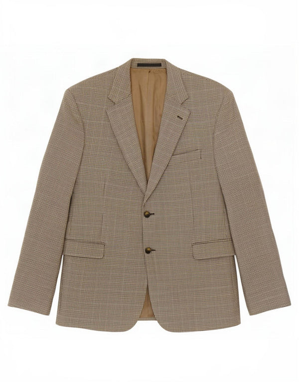 Marks & Spencer Veste blazer à 2 boutons pour homme UK 44 XL Pied-de-poule doré