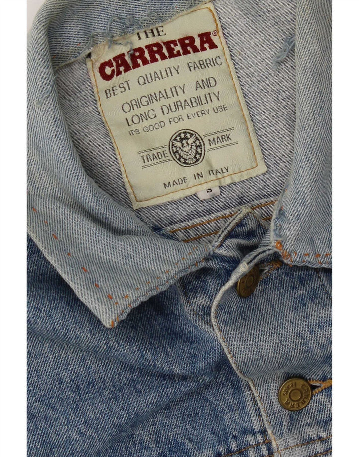 Carrera Veste en jean vieilli pour homme UK 36 Petit coton bleu