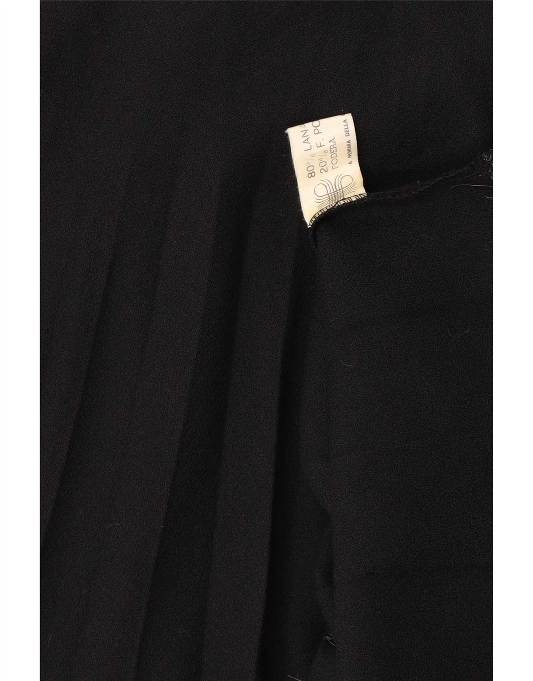 jupe plissée femme vintage Petite W26 Laine Noire