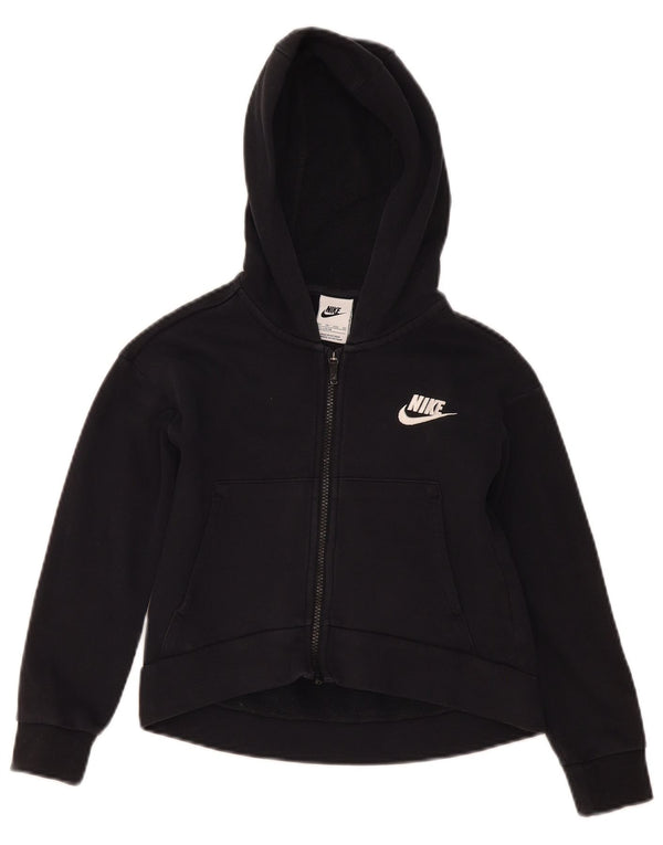 Nike Pull à capuche zippé pour fille 7-8 ans XS Noir Coton