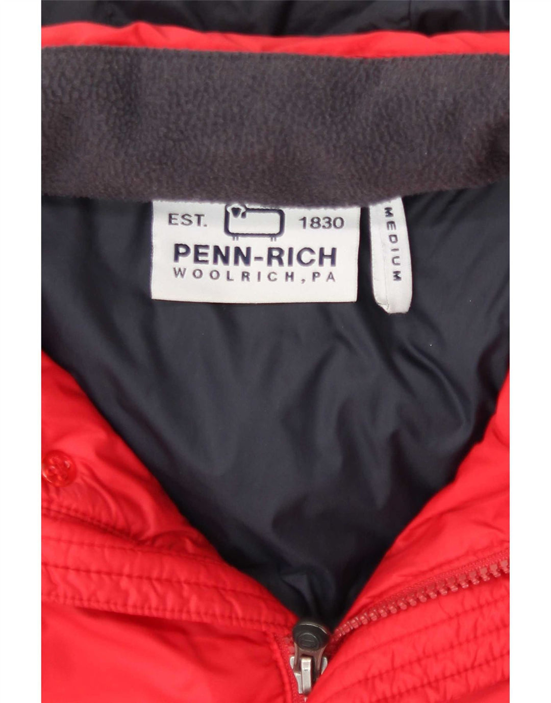 Woolrich Veste matelassée à capuche Penn-Rich pour homme UK 38 Nylon rouge moyen