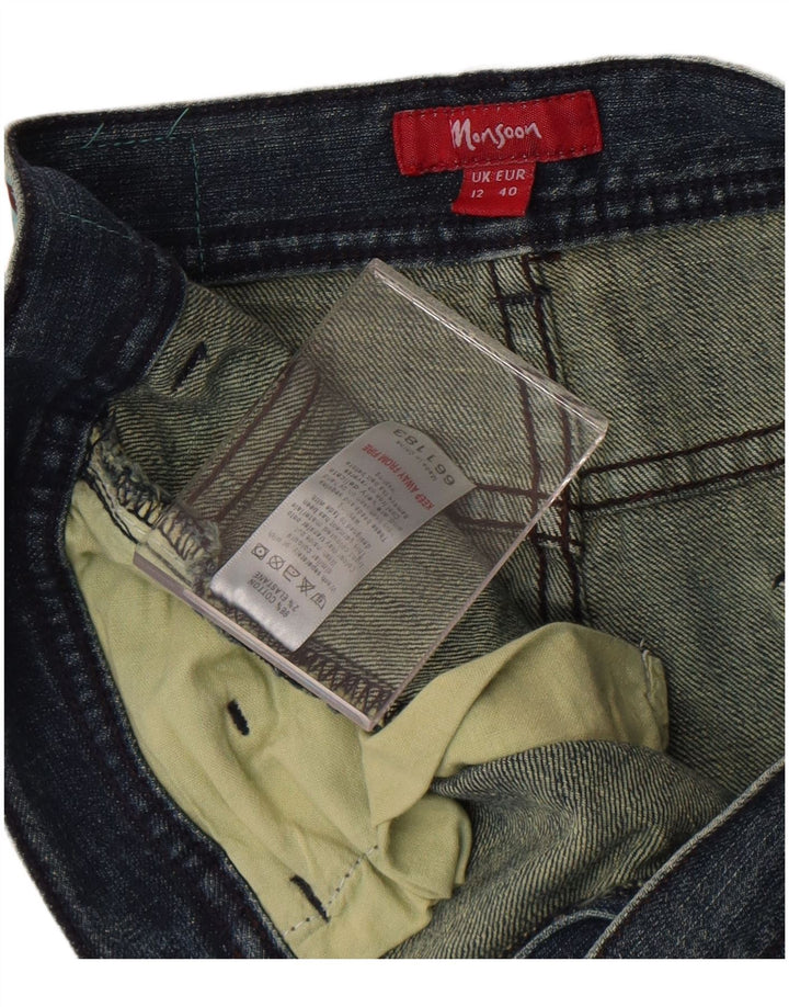 Monsoon Jean Bootcut Femme UK 12 Moyen W32 L30 Bleu Coton