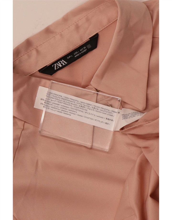 Zara Femme Chemise Body UK 14 Grand Rose Polyester