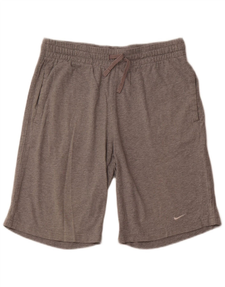 NIKE Short de sport pour homme en coton gris moyen
