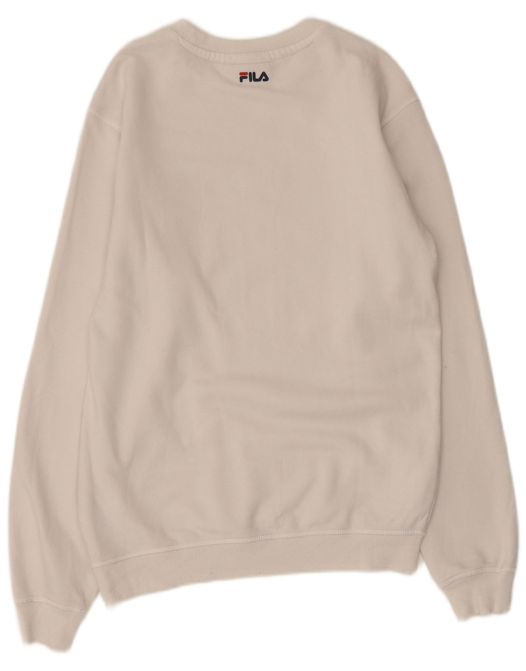 FILA Sweat-shirt graphique pour homme XS Blanc Coton