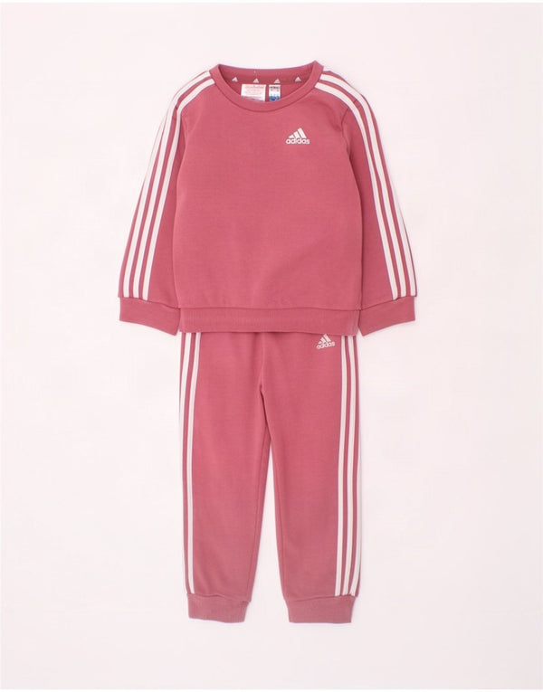 Adidas Survêtement complet bébé fille 18-24 mois rose coton
