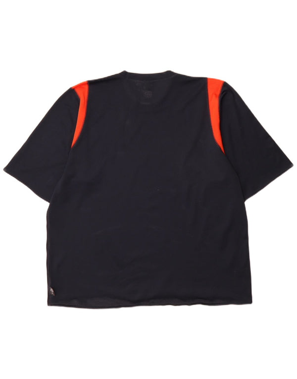 Adidas Climalite T-Shirt Top XL Bleu Marine Colorblock Polyester