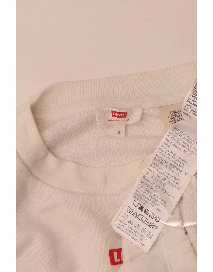 Levi's Sweat-shirt oversize pour femme UK 10 Small Blanc Colorblock