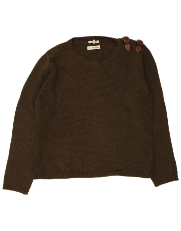 Massimo Dutti Pull col bateau pour femme UK 16 Large Kaki Laine