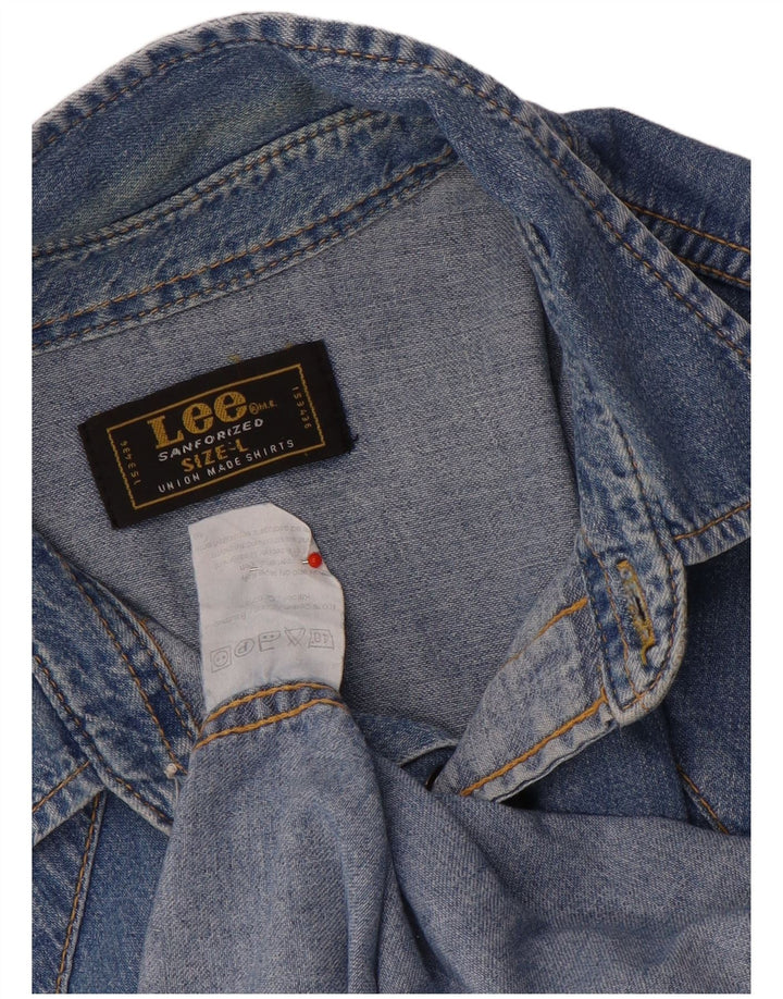 Lee Chemise en Jean Homme Large Bleu Coton