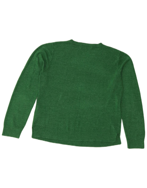 Marks & Spencer Pull col bateau pour femme UK 16 Large Vert Acrylique
