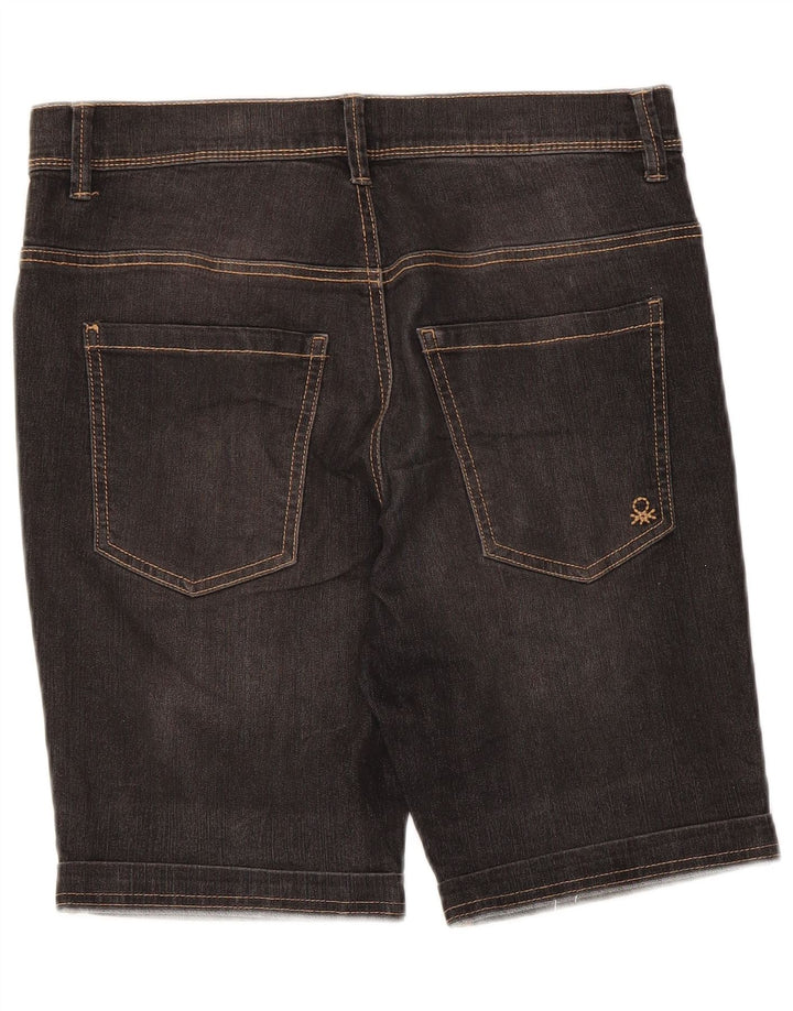 Benetton Short En Jean W32 Noir Moyen Homme