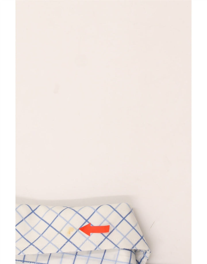BENETTON Mens Shirt XL White Check Cotton Vintage Benetton and Second-Hand Benetton from Messina Hembry 