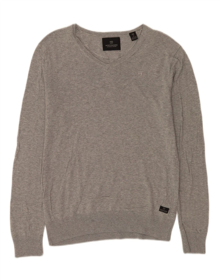 Scotch & Soda Pull Amsterdam Couture Col V Homme Gris Moyen