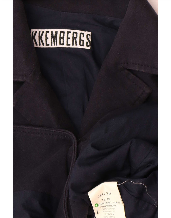 Bikkembergs Veste Blazer 3 Boutons Femme IT 40 Petit Bleu Marine Coton