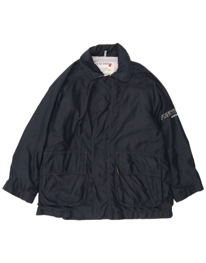 Murphy & Nye Veste coupe-vent graphique pour homme UK 42 XL Bleu marine Polyester