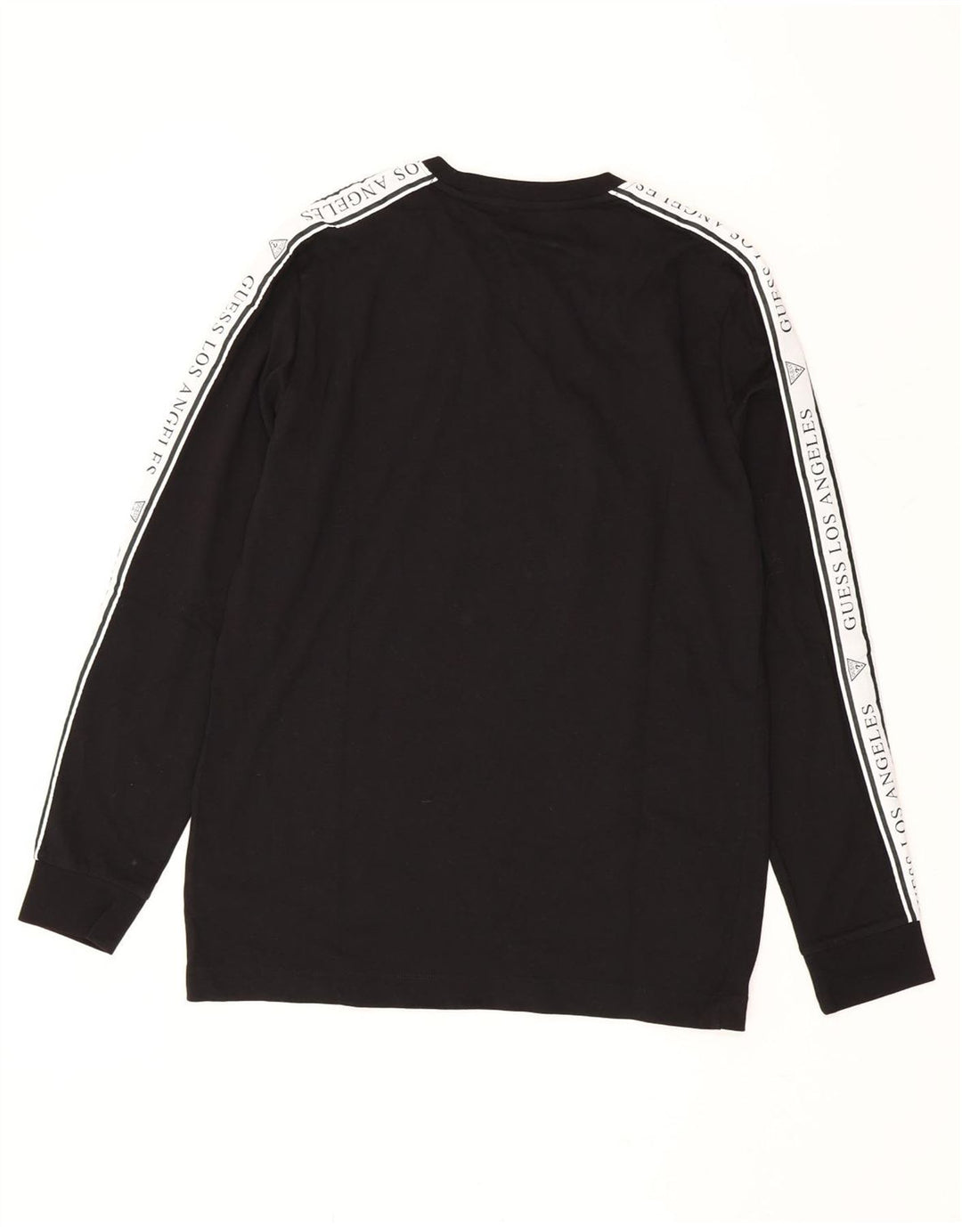 GUESS Haut graphique à manches longues pour homme en coton color block noir moyen