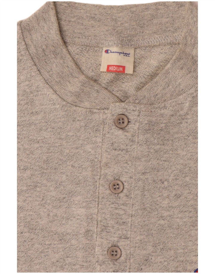 Champion Haut à Manches Longues Homme Gris Moyen Coton