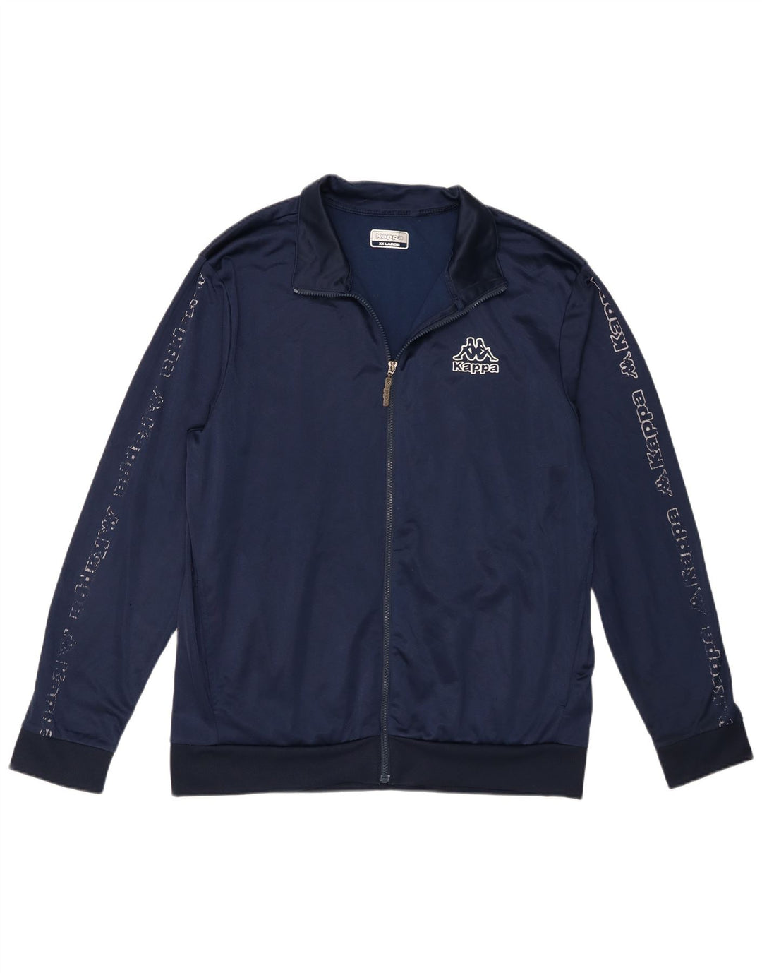 Kappa Veste de survêtement graphique pour homme 2XL Bleu marine Polyester